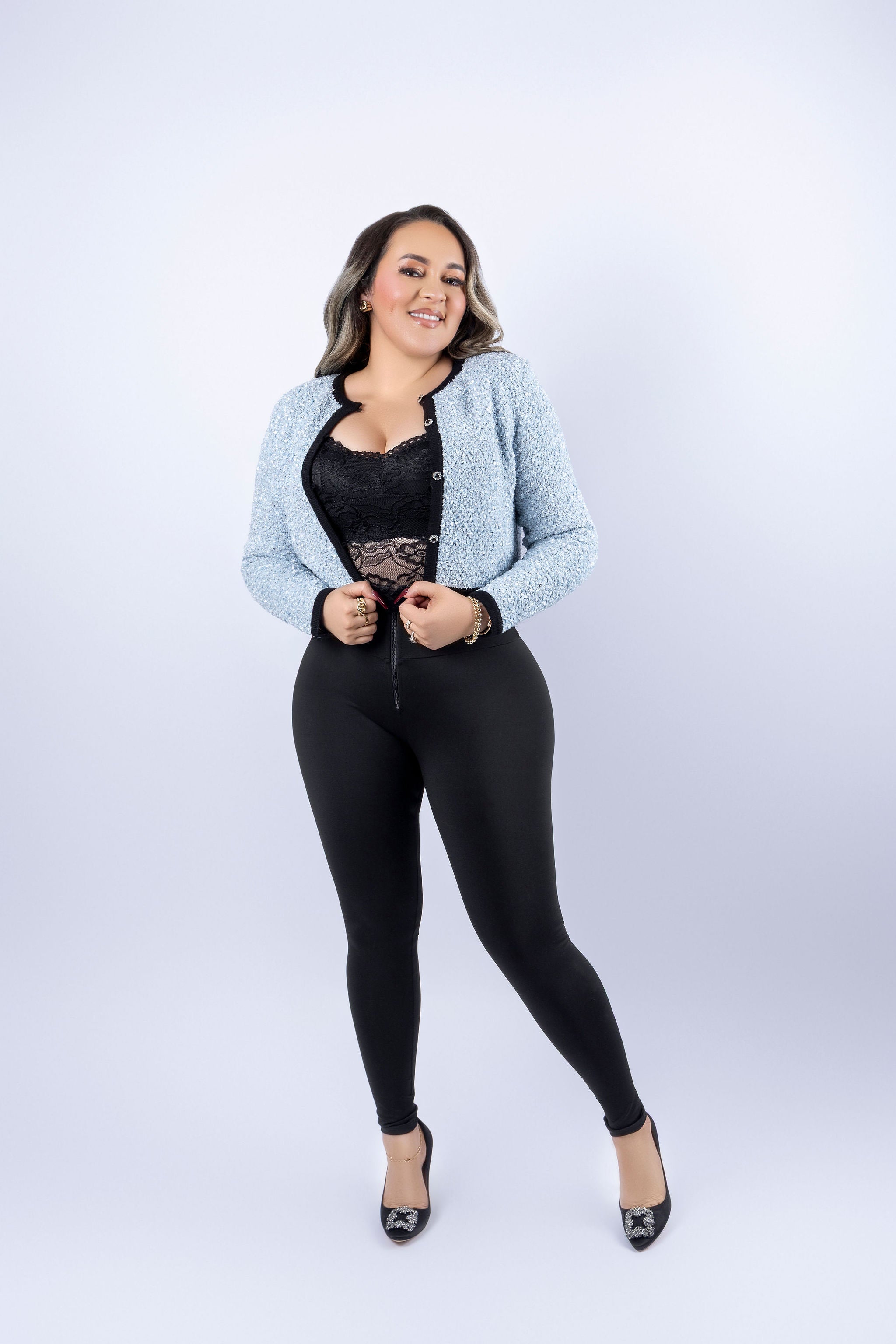 Teweed Crystal Cardigan